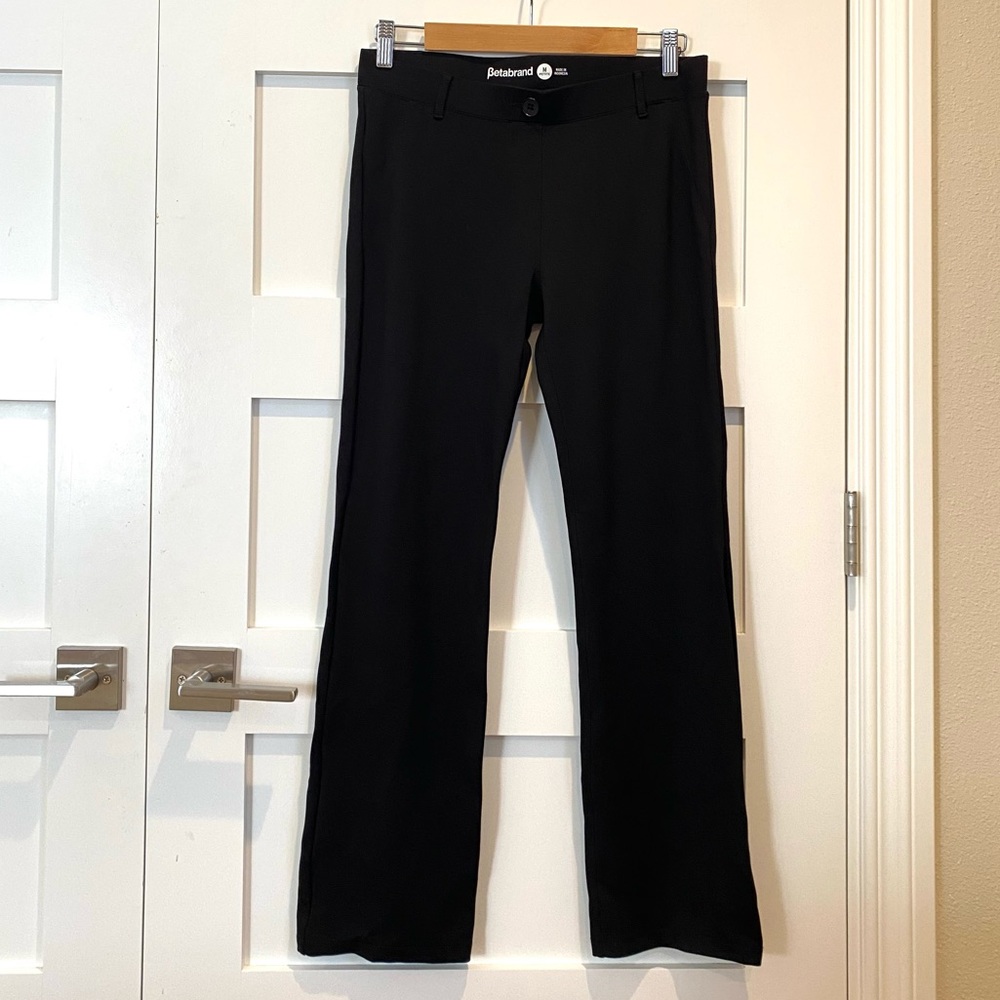 BETABRAND Black Dress Pant Yoga Pants M Petite